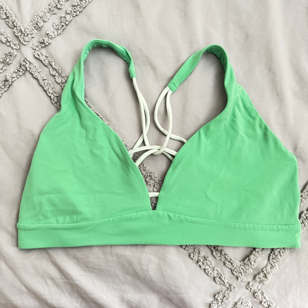 Green Women's Sports Bra